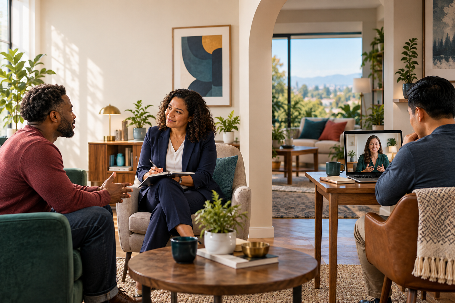 In-office and telehealth outpatient therapy